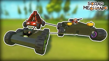 Competitive Racing Except Everyone is Attached with Ropes... (Scrap Mechanic Multiplayer Monday)