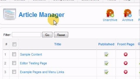 Joomla 1.5 | Lesson 4 | Edit Existing Content
