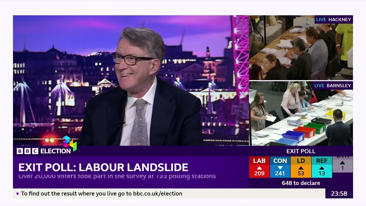 GE2024 results: Peter Mandelson thinks Reform is just a protest vote (04July24)