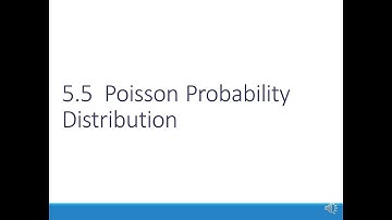 H-Stats: 5.5 Poisson Distributions