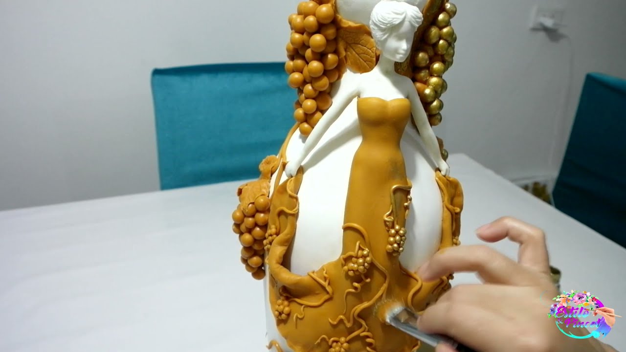 WAOOO TODO HECHO EN PORCELANA FRÍA ✅ ((JARRON DIOSA GRIEGA))😍💛