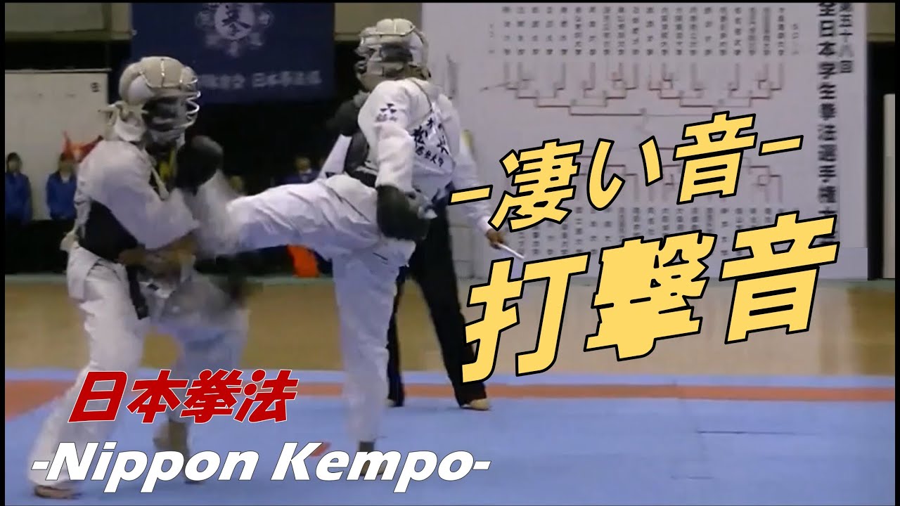 場内に響き渡る打撃音！撃力と冴えを具備した一本集（蹴り技中心）！【日本拳法】