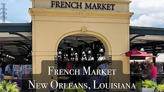 Walkthrough the Mississippi River, Jackson Square and The French Market in New Orleans, Louisiana