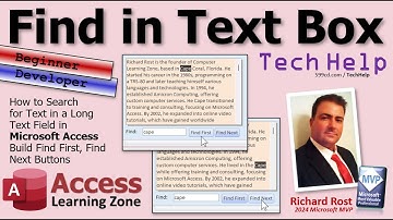 How to Search for Text in a Long Text Field in Microsoft Access. Build Find First, Find Next Buttons