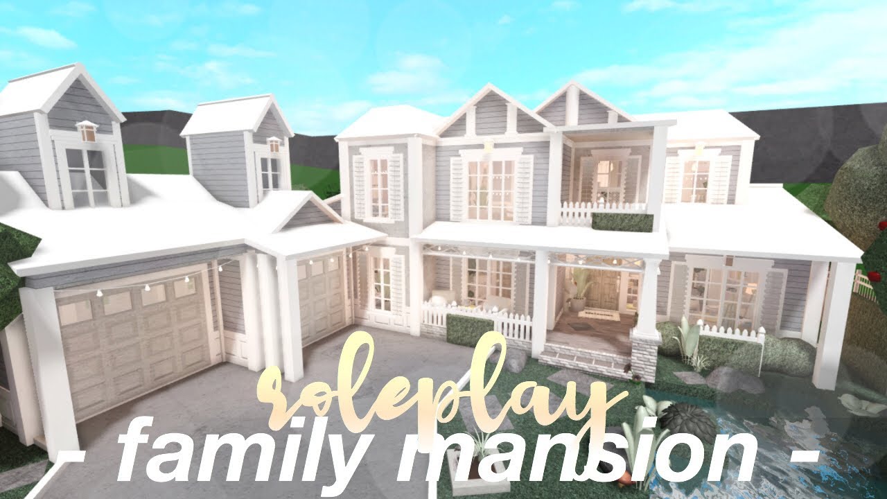 Bloxburg Roleplay Family Mansion House Build Youtube - roblox bloxburg mansion tutorial step by step