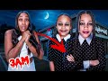 Rush Family Orders the Cursed WEDNESDAY ADDAMS Meal at 3AM! 👻 Scary Night 😱😱