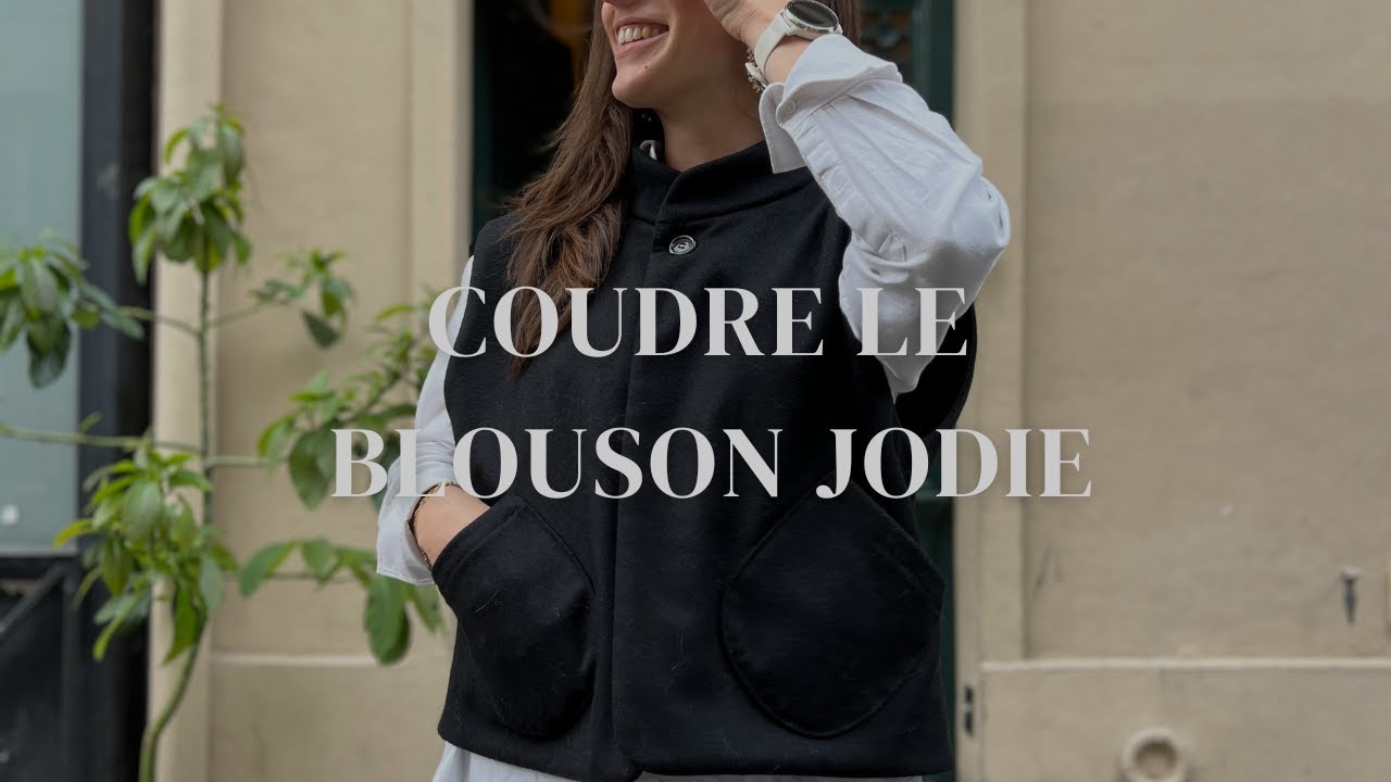Tuto couture Jodie - blouson sans manche doublé à col officier et poches plaquées