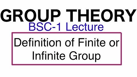 Finite or Infinite Groups