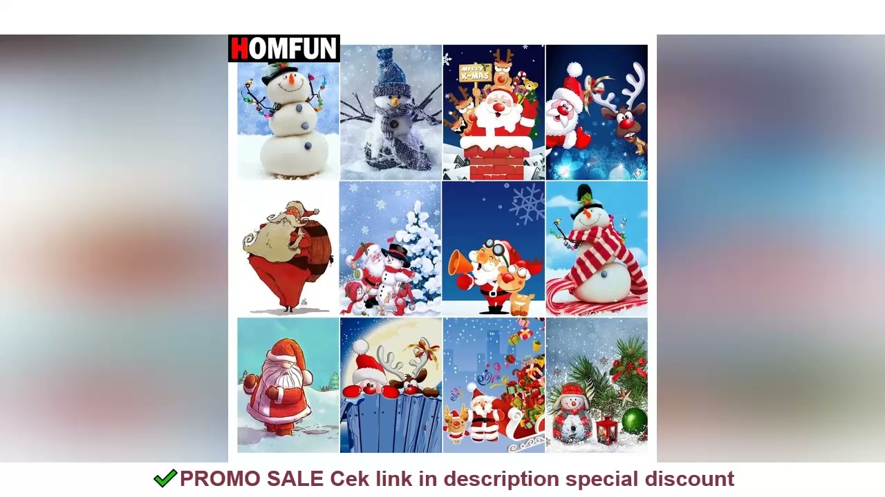 HOMFUN3D Diamond Painting "Christmas snowman" DIY Full Rhinestones Drill Cross-stitch Kits Square Ro