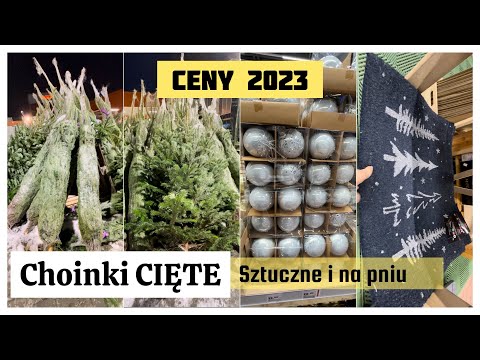 CIĘTE CHOINKI CENY 2023📍BOMBKI CHOINKI na PNIU WIANKI DEKORACJE ŚWIĄTECZNE OBI