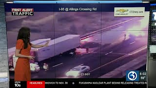 TRAFFIC ALERT: Jackknifed tractor trailer slows traffic in West Haven