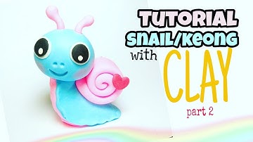 Tutorial keong-snail Clay-DIY HOW TO MAKE snail with clay  part 2 #claytutorial #polymerclay