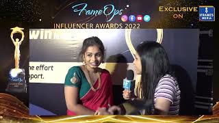 Pallepogu Sruthi Face to Face at Influencer Awards 2022 | Iframes ...