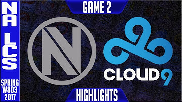 Envyus vs Cloud 9 Game 2 - NA LCS W8D3 Spring 2017 - NV vs C9 G2