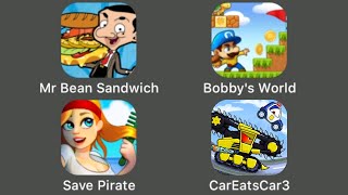 Top Android Games: Mr. Bean Sandwich, Bobby's World, Save the Pirate, Car Eats Car 3 screenshot 5
