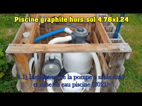 3.1 - Installation Pompe a sable 8m3 et mise en eau piscine