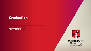 MQ Graduation 15 September 2015 at 2.30pm
