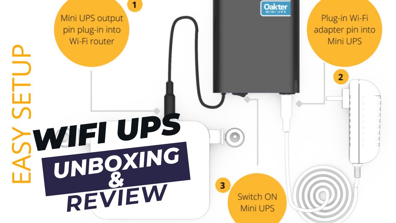 Oakter Mini UPS for 12V WiFi Router Broadband Modem | Backup Upto 4 Hours |  WiFi Router UPS Power Backup During Power Cuts | UPS Broadband Modem 