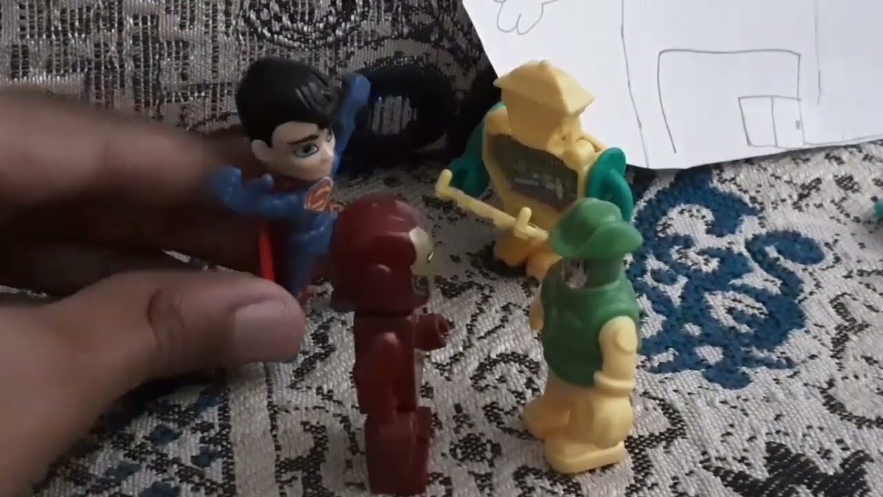 toy story part 5 iron man and super man visits robot's factory to kill the man
