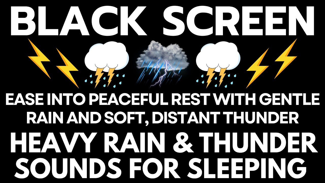 Ease Into Peaceful Rest with Gentle Rain and Soft, Distant Thunder | Beat Insomnia, Focus