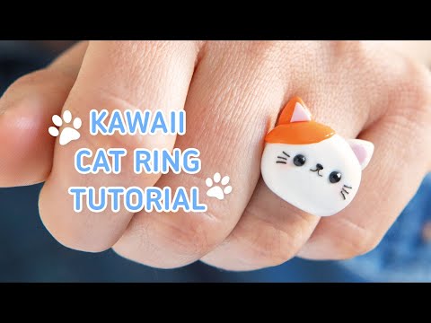 Kawaii Cat Ring Tutorial • Easy Beginner Polymer Clay Tutorial