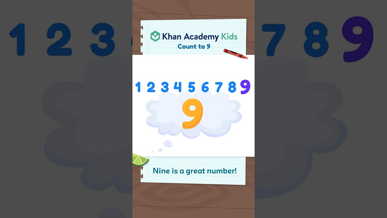 Learn to count to 9 with Khan Academy Kids! #learning #counting #numbers