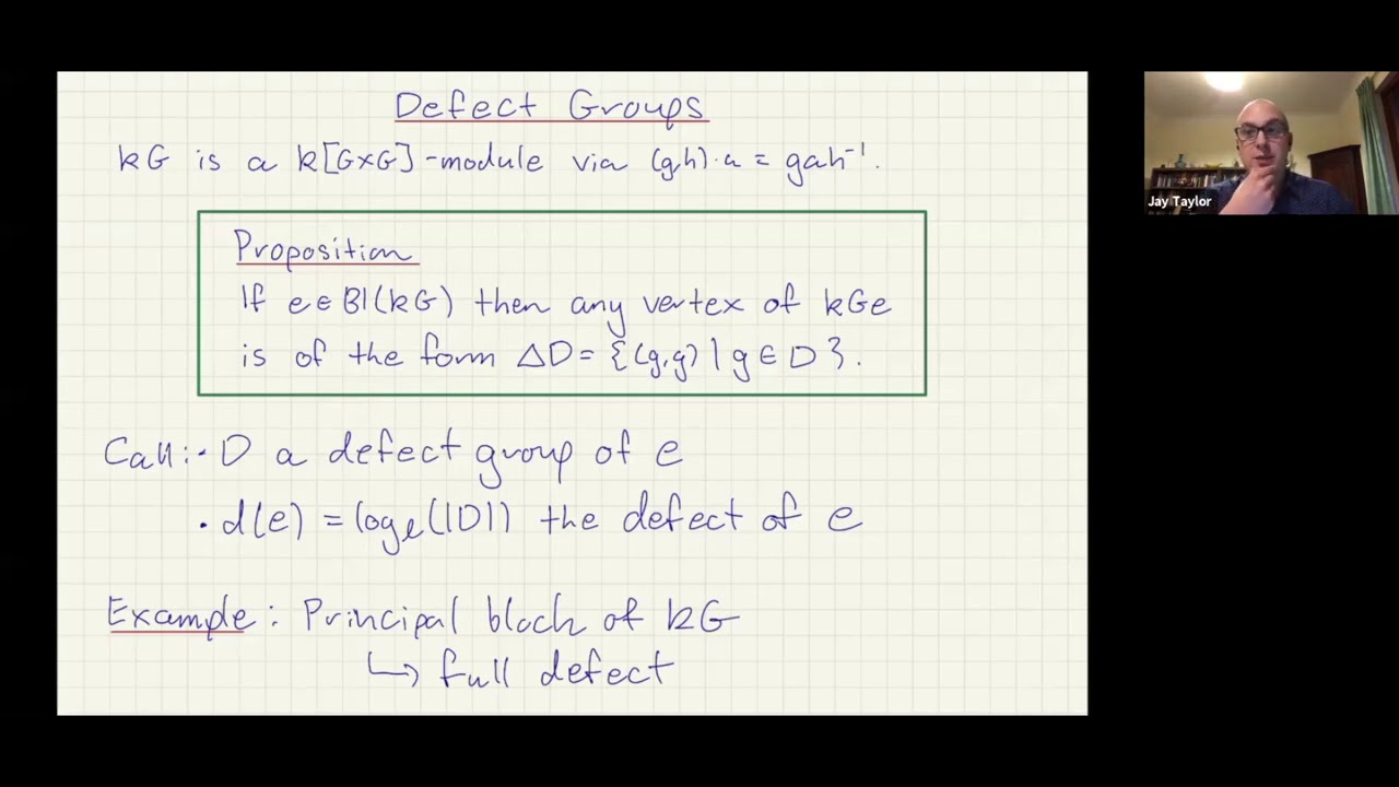 Broué’s Abelian Defect Group Conjecture I - Jay Taylor - YouTube