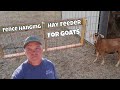 How To Build A Fence Hanging Hay Feeder For Goats. DIY. Kiko Goats