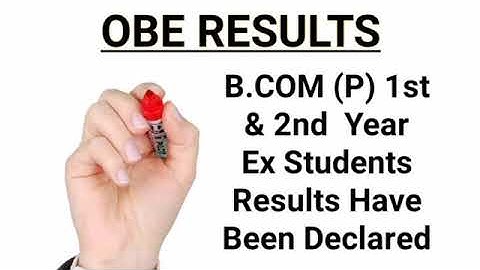 SOL | B.COM programme 1st & 2nd Year Ex Students Results Have been declared