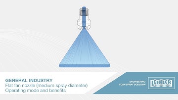 Functional video flat fan nozzle with medium spray diameter