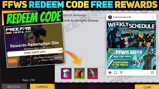 FFWS Redeem Code Free Rewards || Free Fire New Updates In Telugu || FFWS Redeem Code 2023