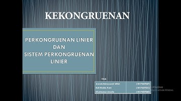 Perkongruenan dan Sistem Perkongruenan Linier | Teori Bilangan