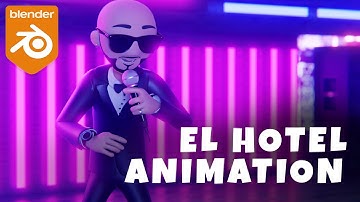 Blender | Animation time-lapse for El Hotel Music Video