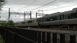 【異種併結！】223系6000番台R204編成+221系K04編成 普通 亀岡行き 梅小路公園通過