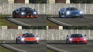 Forza 7 - Porsche 918 vs Bugatti vs LaFerrari vs Mclaren P1!  Top Gear Track. NEW!