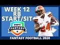 2020 Fantasy Football - Week 12 Running Backs - Start or Sit (Every Match Up)