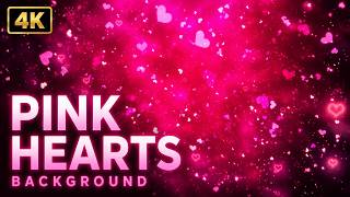 Pink Heart Background 4K Romantic Love Screensaver Aesthetic Wallpaper Video screenshot 3