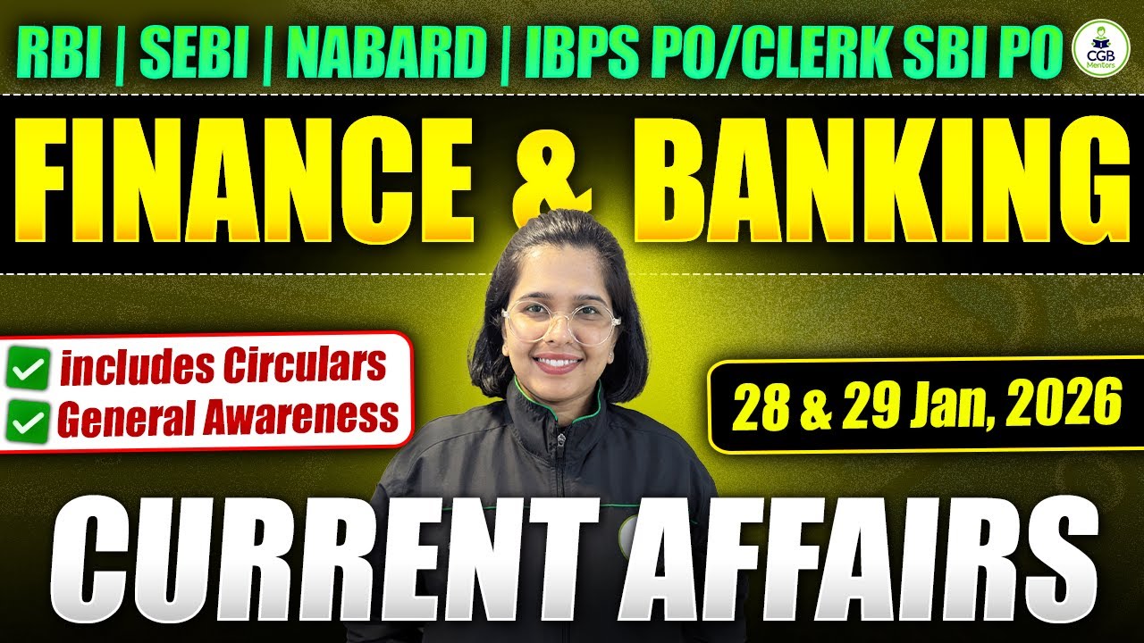 Banking and Finance Current Affairs 28th - 28TH Jan| IBPS PO |IBPS Clerk |SBI PO/Clerk |RBI |NABARD