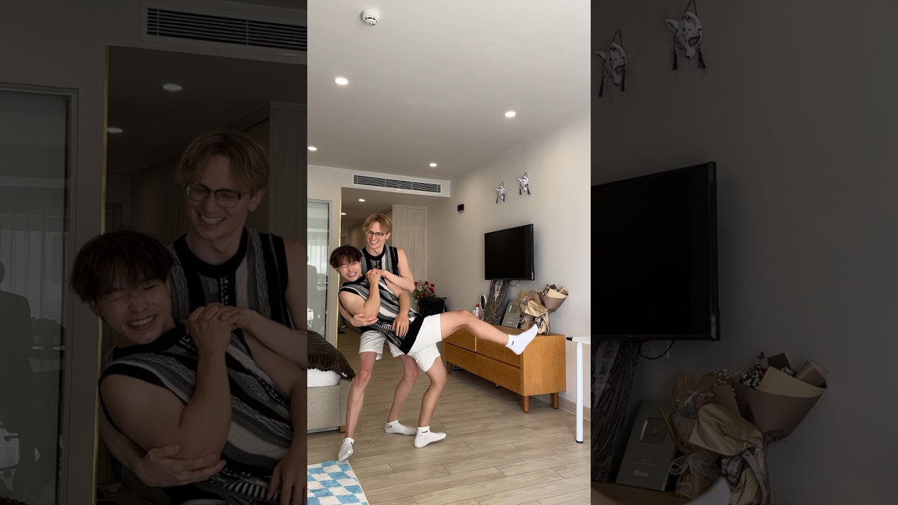 Boyfriends doing Snowman Dance 