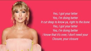 Taylor Swift - Closure lyrics