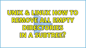 Unix & Linux: How to remove all empty directories in a subtree? (6 Solutions!!)
