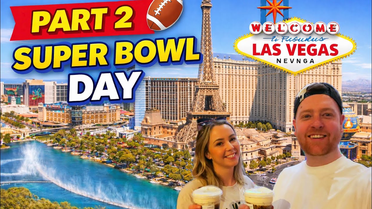 First time Vlogging in Las Vegas Part 2🇬🇧/ 🇺🇸 Jan 2026 - Big Win!! Super Bowl and Honky Tonks