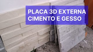 Placa 3D externa - Placa de cimento resistente