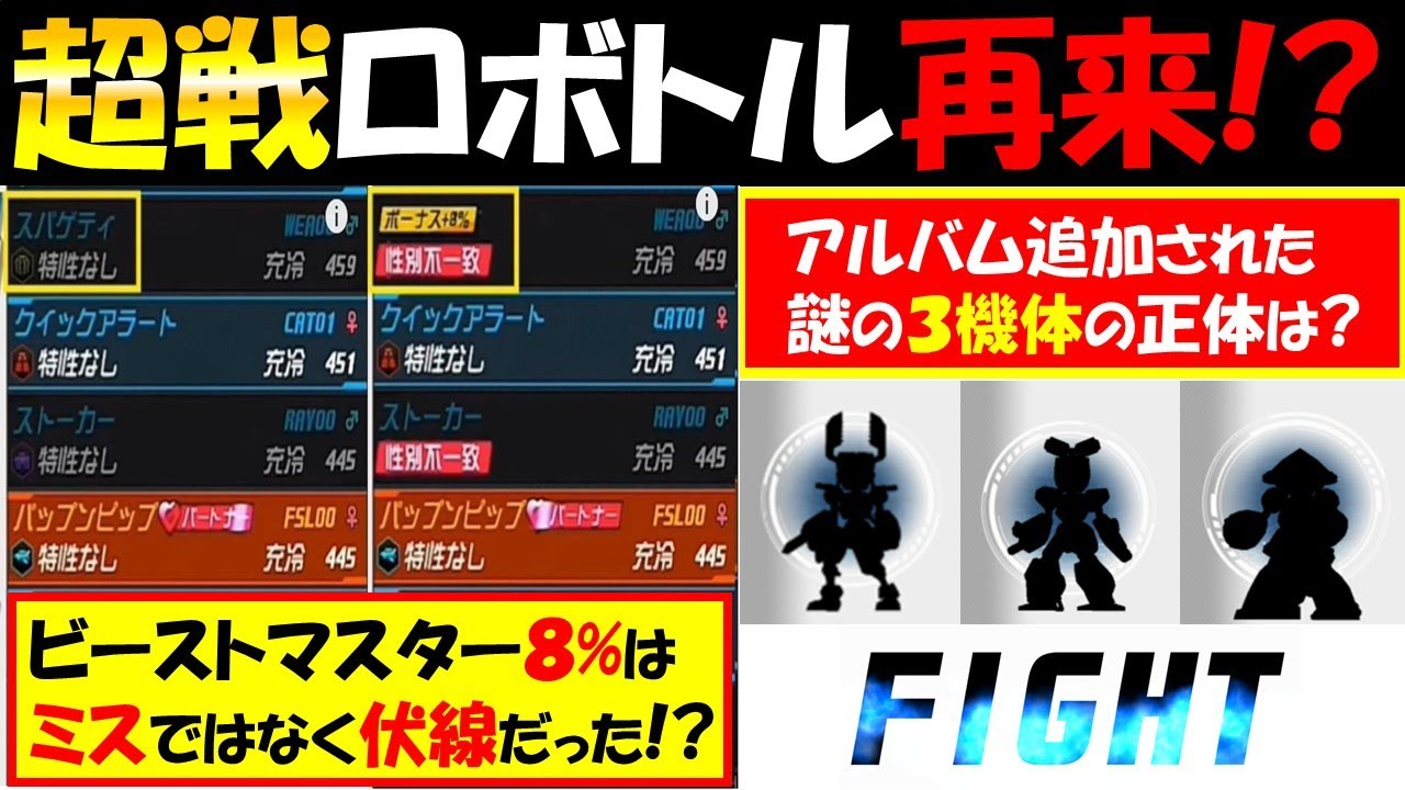 メダロットs攻略 新イベント 超戦ロボトル再来 ビーストマスターも特攻対象 突如アルバムに追加された3機体の正体は クロトジル シンザン ア ゲダマー Youtube メダロットs攻略 新イベント 超戦ロボトル再来 ビーストマスターも特攻対象 突如アルバムに追加された3機体の正体は クロトジル シンザン ア ゲダマー Youtube