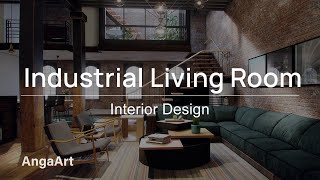 Industrial Living Room Interior Design | Industrial Design