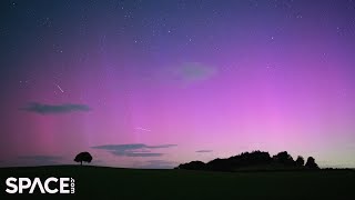 Perseid meteors, auroras, planes and satellites seen in amazing timelapses