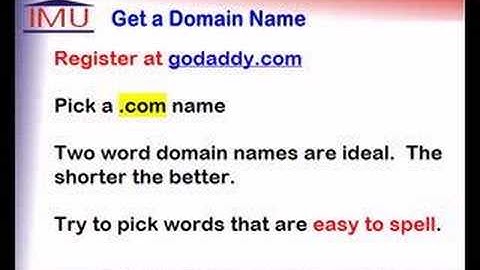 How to Pick and Register a Domain Name part 1