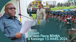 Jean Pierre BEMBA : Discours du Ministre de défense RDC