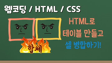프론트엔드 웹 코딩 -  HTML / CSS 표를 그려 보자! table 태그를 사용해서 표를 만들고 셀병합을 해봐요