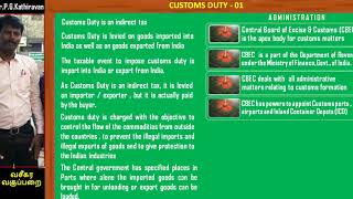 Lecture on Customs duty ( Eng and Tamil)  Introduction